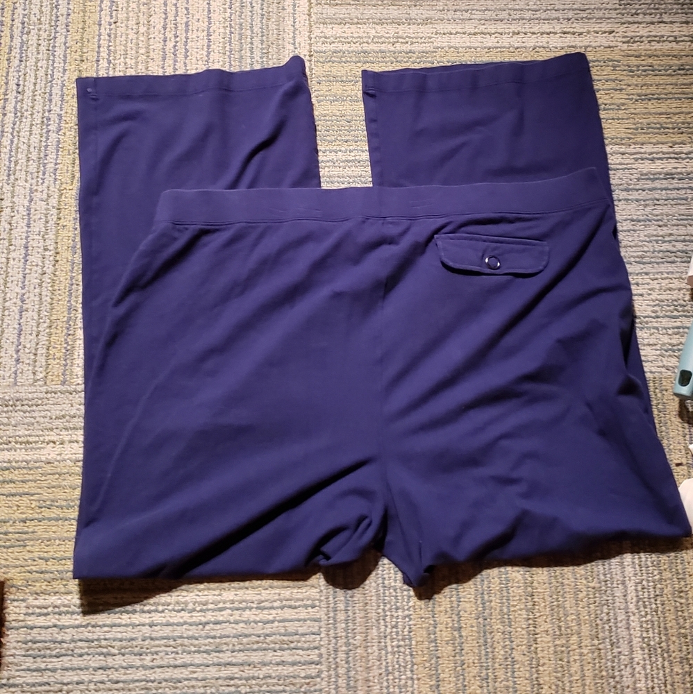 Charter Club Womens Knit Pull On Blue Pants